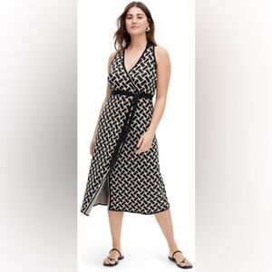 Diane Von Furstenberg for Target Black and White Geometric Midi Dress